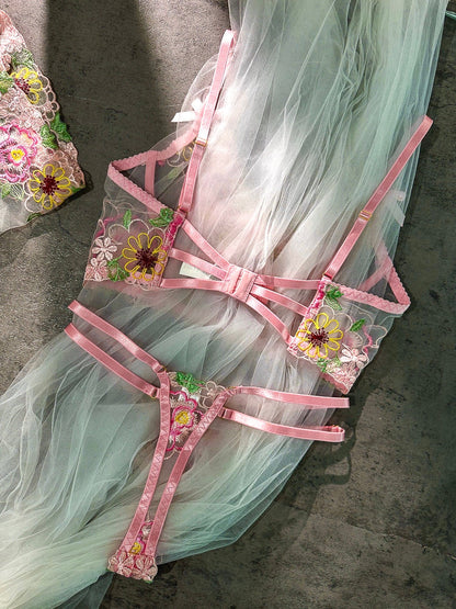 Floral Corset Set