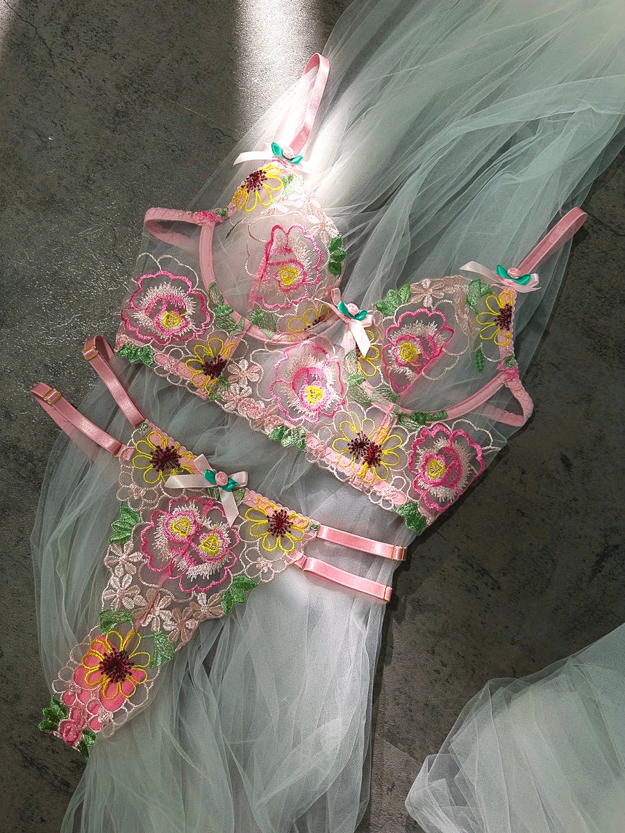 Floral Corset Set