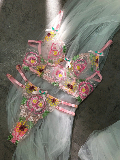 Floral Corset Set